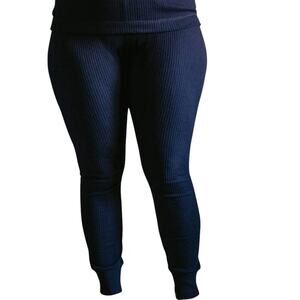 The Simple Folk Ribbed Legging in Indigo Blue size US 4/UK 8 NWT Organic Cotton